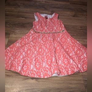 Rare edition girl's dress in melon color